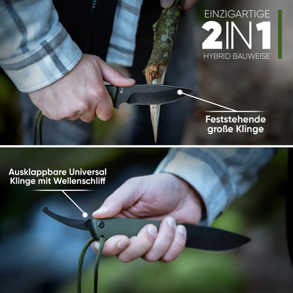 BUNDLE - 2x Hybrid One - Jagd & Outdoormesser (Schwarz + Schwarz) Product vendor