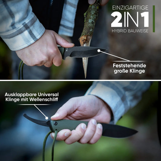 BUNDLE - 2x Hybrid One - Jagd & Outdoormesser (Schwarz + Schwarz) Product vendor