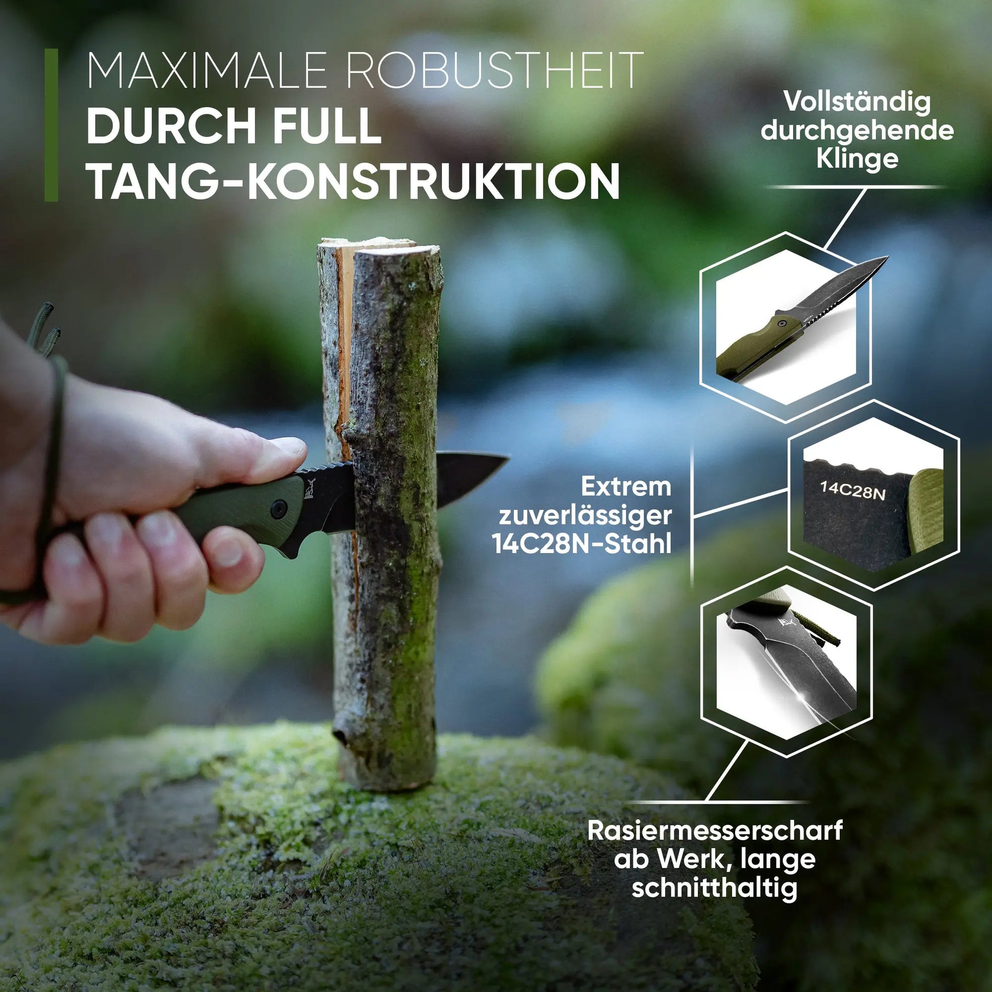 Hybrid One - Jagd & Outdoormesser (Stonewash Black) Product vendor