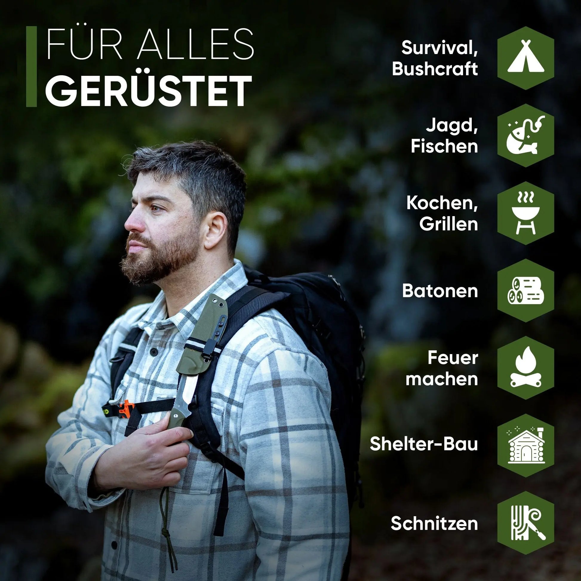 BUNDLE - 2x Hybrid One - Jagd & Outdoormesser (Schwarz + Silber) Product vendor
