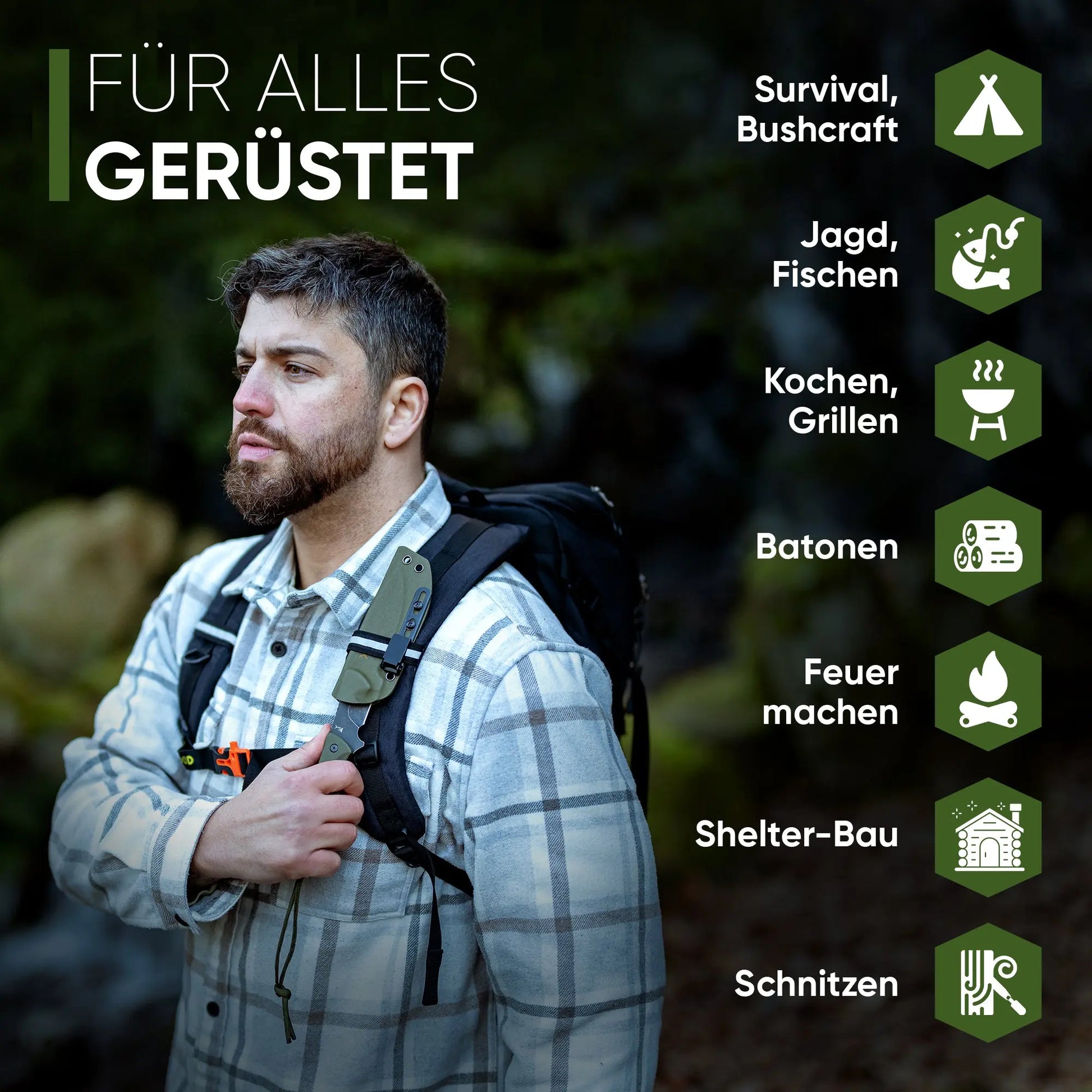 BUNDLE - 2x Hybrid One - Jagd & Outdoormesser (Schwarz + Schwarz) Product vendor