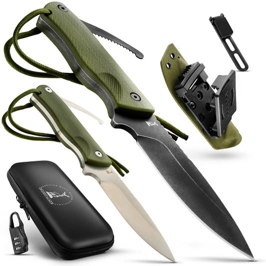 BUNDLE - 2x Hybrid One - Jagd & Outdoormesser (Schwarz + Silber) Product vendor